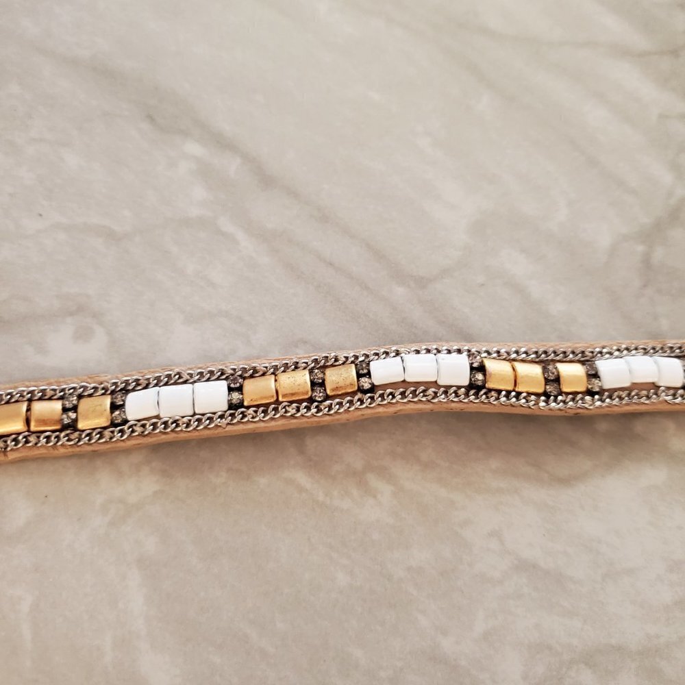 ✨ Stella & Dot Rhinestones Crystals Pave Beads Beaded Cady Wrap Bracelet ✨ - Picture 8 of 15